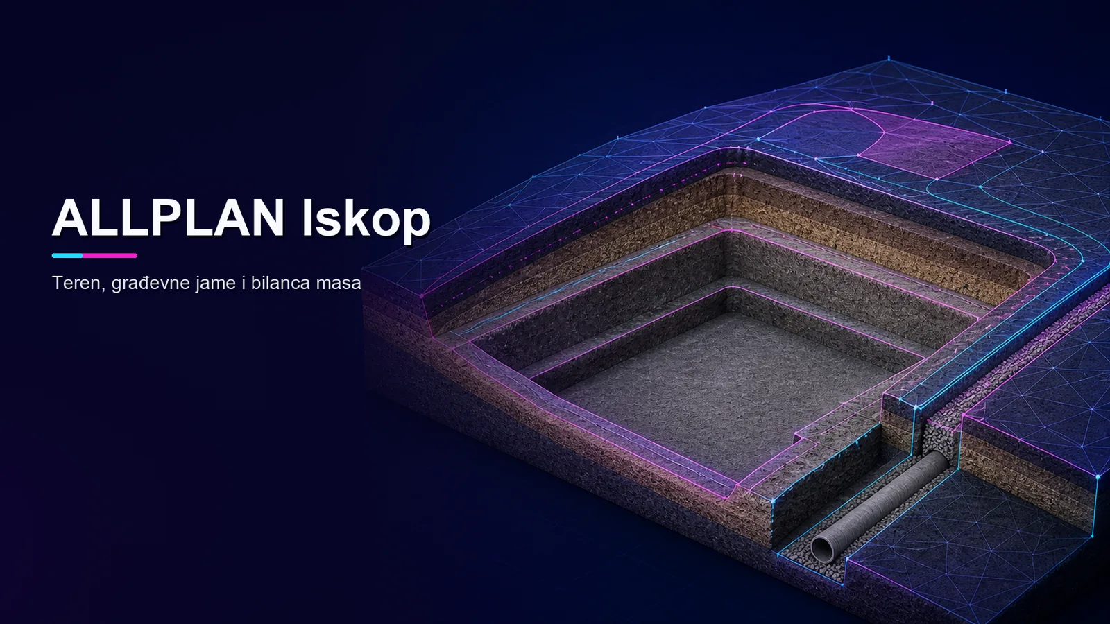 ALLPLAN Iskop – teren, građevne jame i bilanca masa