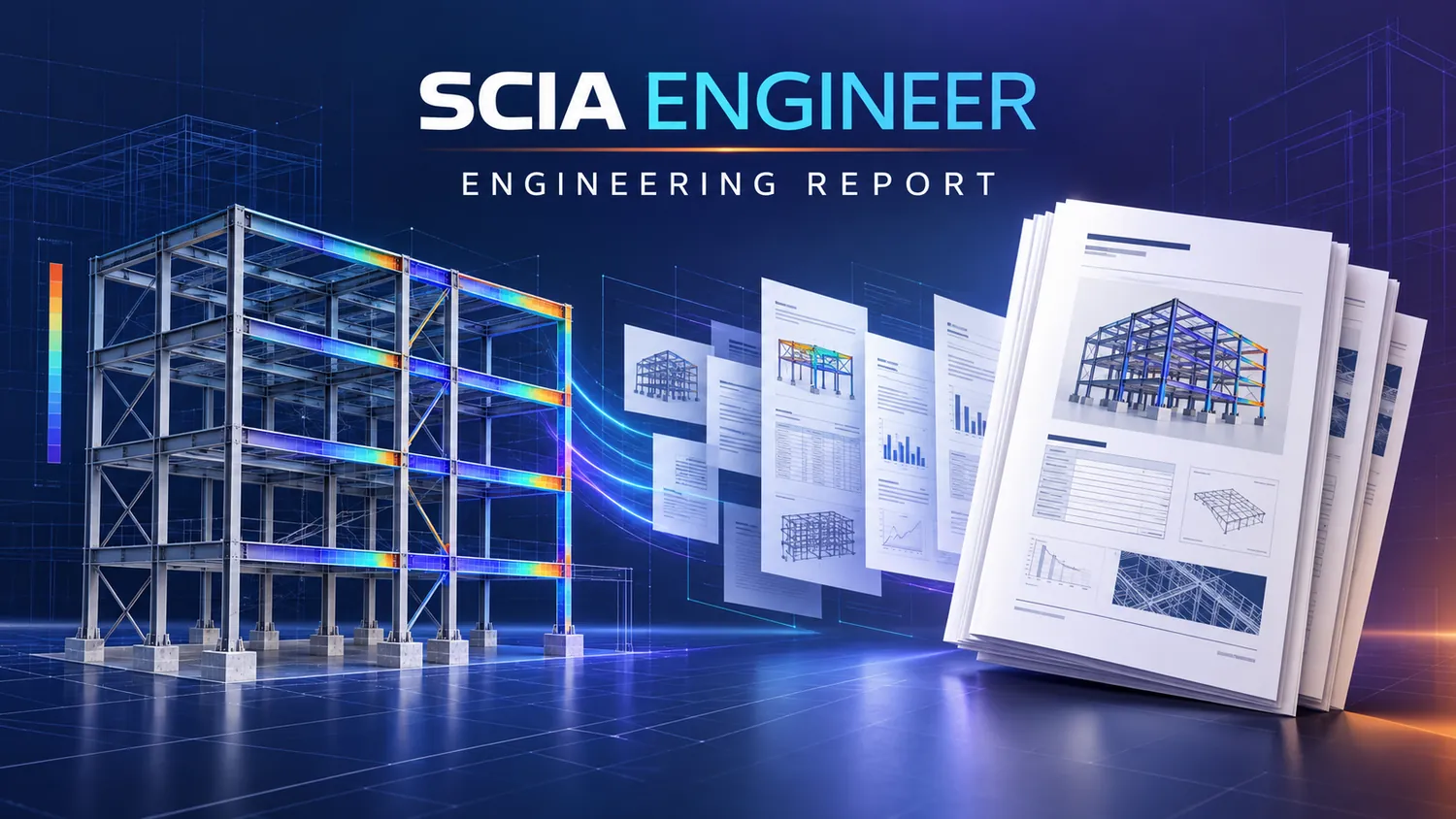 Čelični analitički model u SCIA Engineer-u prelazi u strukturirani inženjerski izvještaj