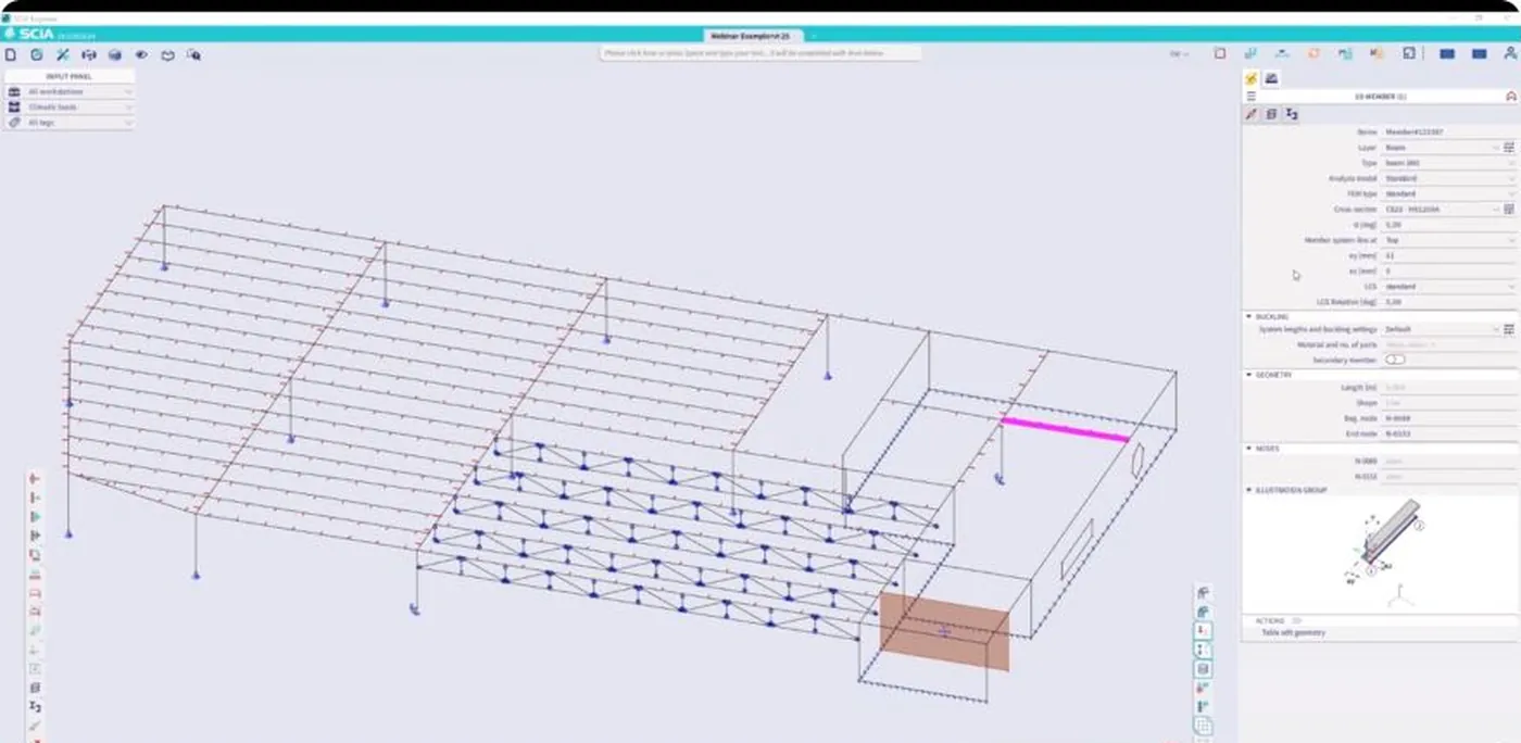 Ažurirani SCIA model nakon promjena u Revitu