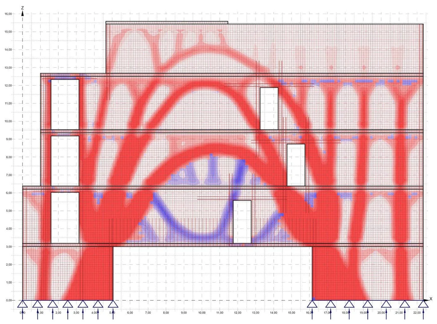 Rezultat analize Topology Optimization pri 40 posto efektivnog volumena